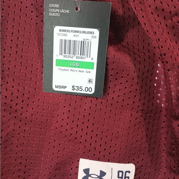 Under Armour Size Large Women’s Maroon Athletic Basketball Tank Top. New - Picture 3 of 7